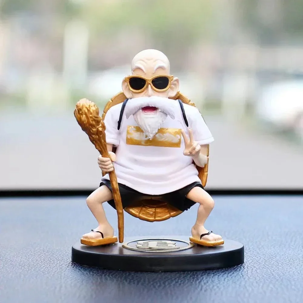 Dragon Ball Z Master Roshi Kame Sennin PVC Action Figures Model Collect Toy Q Version Anime Car Ornaments Kids Birthday Gift