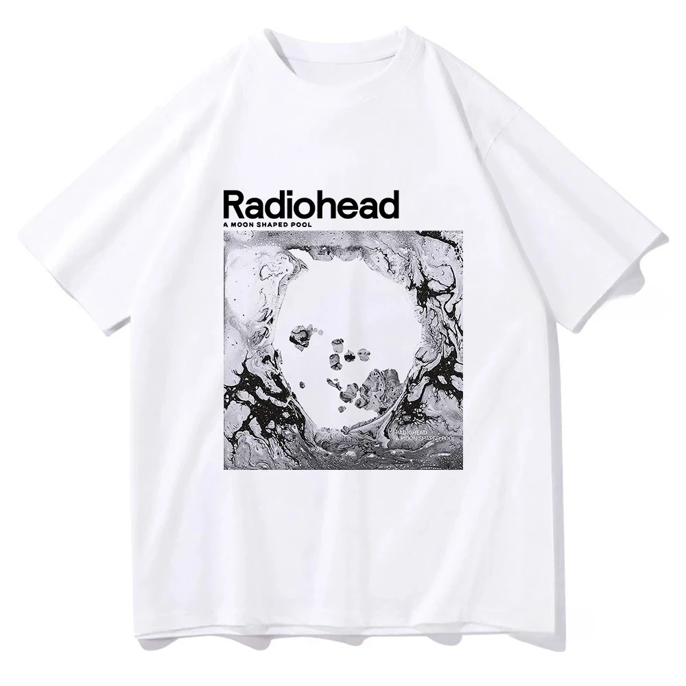 A Moon Shaped Pool T Shirt Radiohead Men/women Harajuku Vintage Graphic Tshirt Classic Unisex High Quality Tee Shirts Y2K