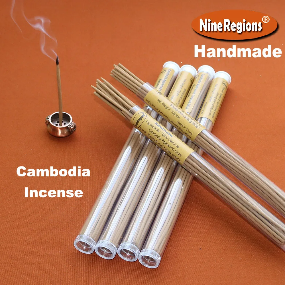 10g Cambodia Oud Incense Sticks Traditional Handmade Eco-Friendly Natural Aroma for Meditation Yoga Home Spa Relaxation