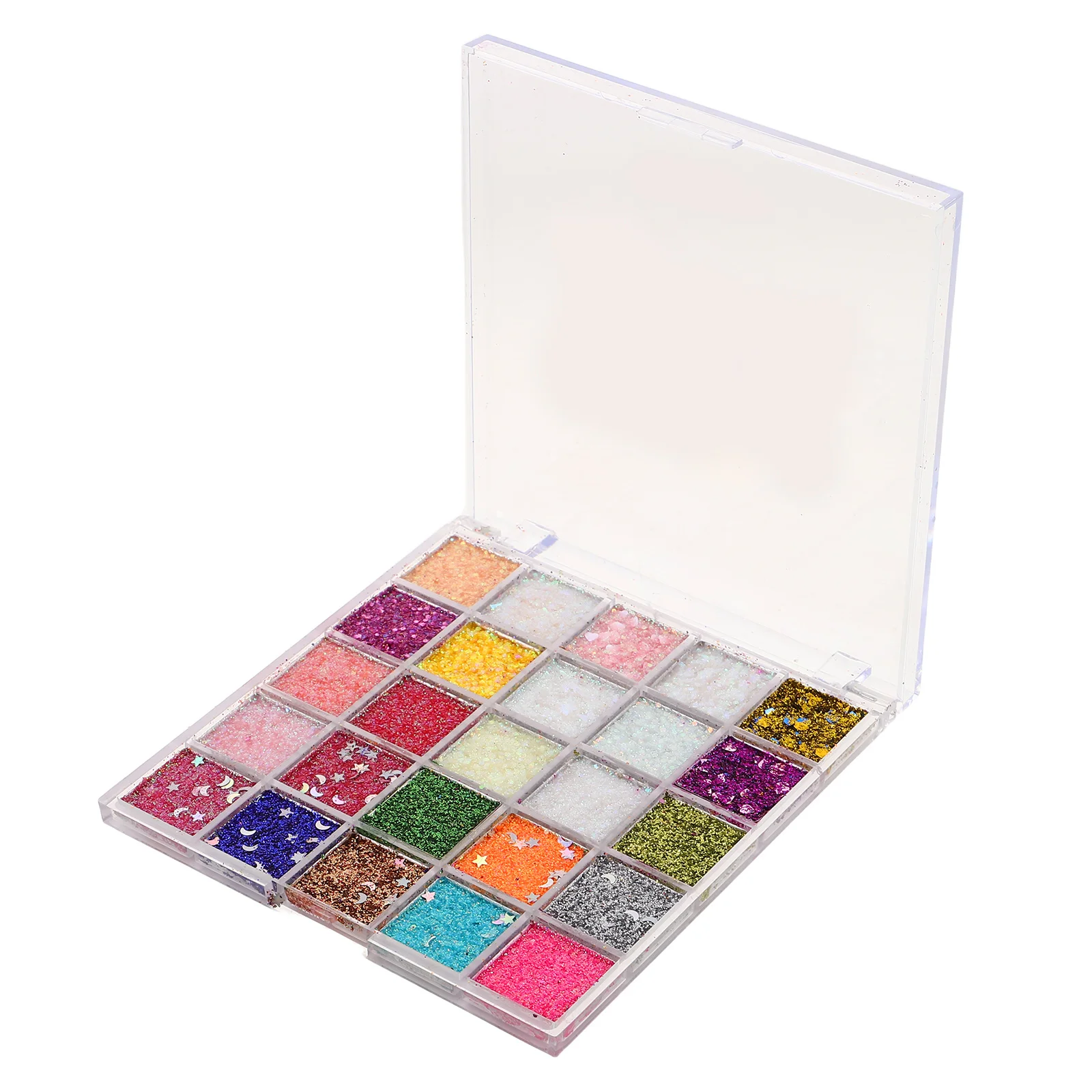 

Shimmer Glitter Eyeshadow Palette 18 Shade Bright Color Pressed Powder for Live Streaming Photo Shoots Long Wear Sparkly Eye