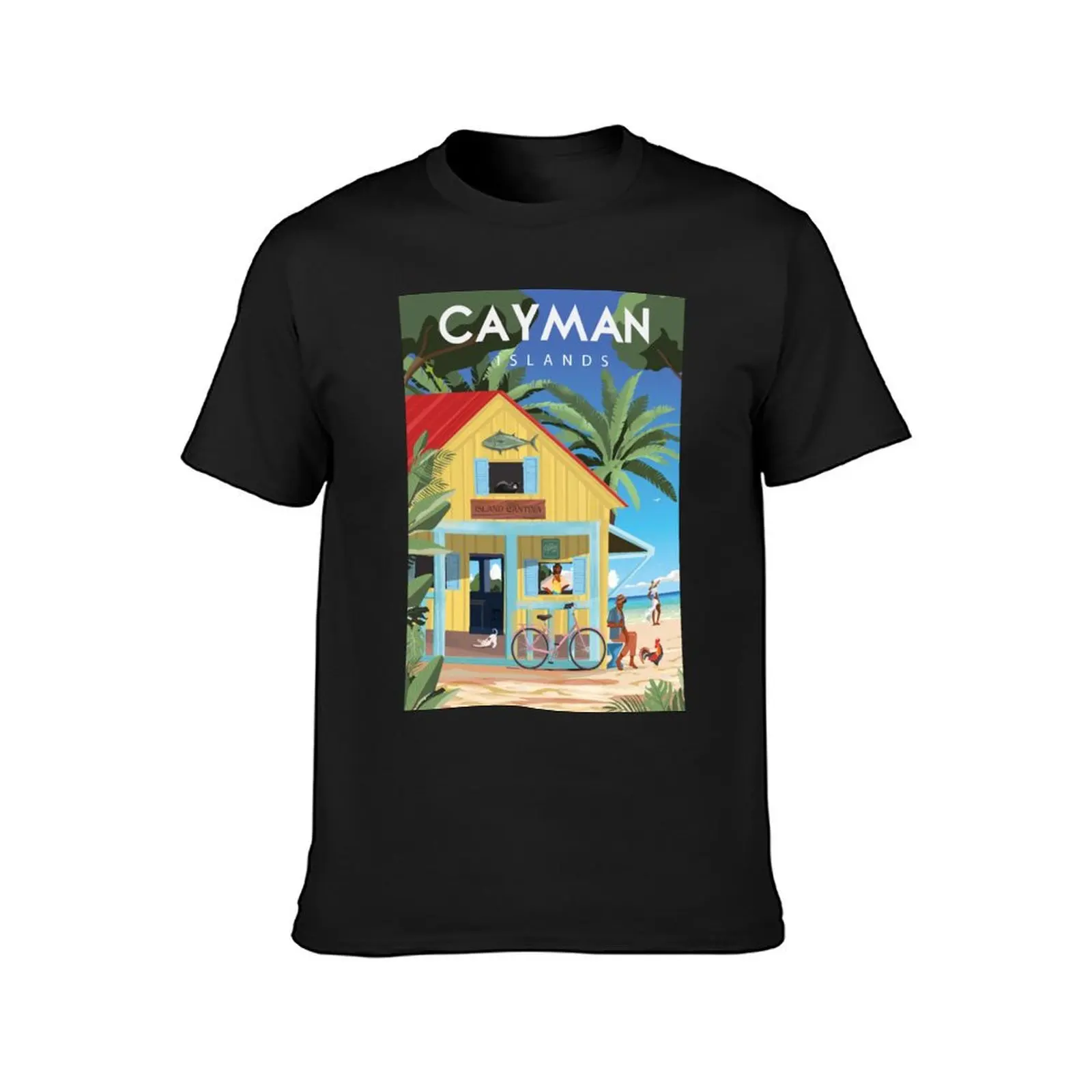 Cayman Islands travel poster T-Shirt funnys sports fans blacks men clothes