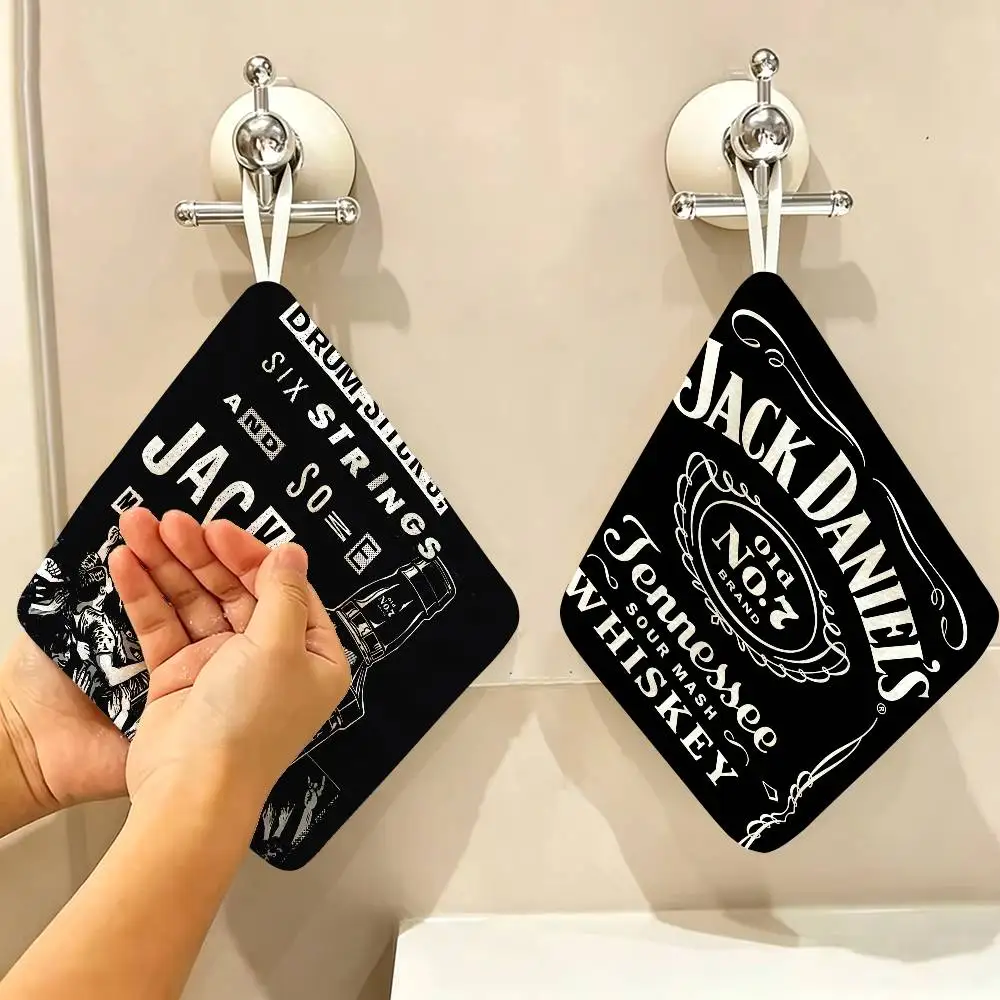 Toalla de Cocina Colgante de Lujo Marca J-Jack D-Daniel, de Poliéster y Algodón, Toalla para Limpiar Manos, Agradable al Tacto, para Hotel, Cafetería y Hogar