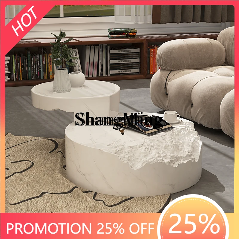 FG good-looking small apartment Internet celebrity coffee table Italian light luxury modern simple high and low tea table