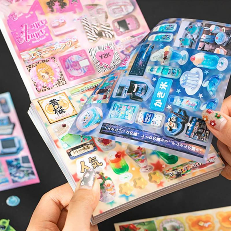 

Y2K Retro Electronic Element Sticker Book, Subculture Style Stickers for Water Bottles, Luggage, Journals and Greeting Cards