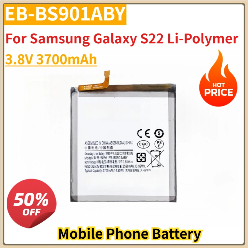 New EB-BS901ABY 3.8V 3700mAh Replacement Battery For Samsung Galaxy S22 Li-Polymer