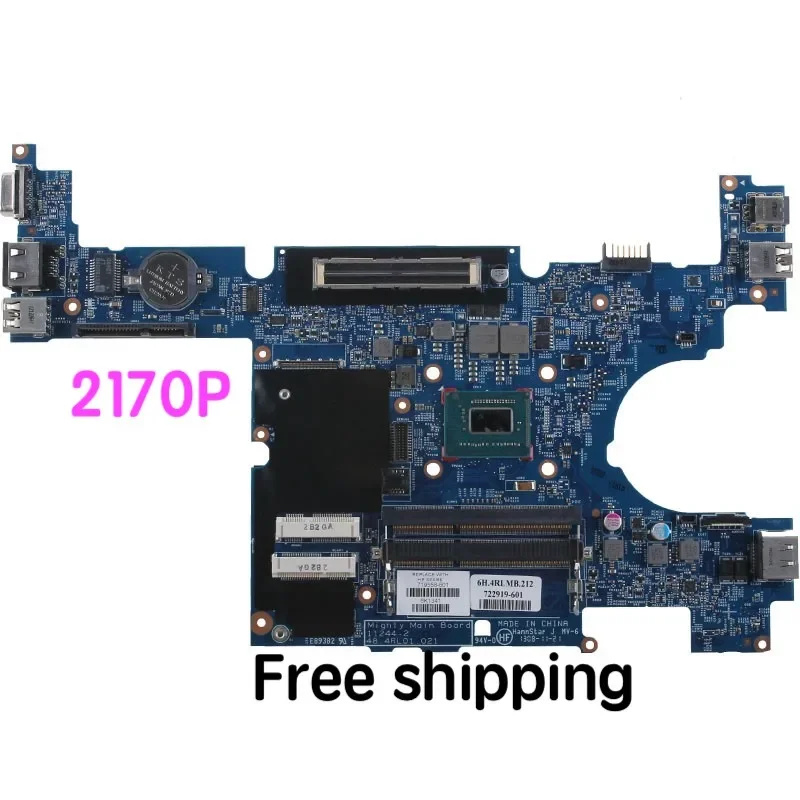 Suitable For HP 2170P Laptop Motherboard 719558-601 719558-501 719558-001 11244-2 48.4RL01.021 Mainboard 100% tested fully work