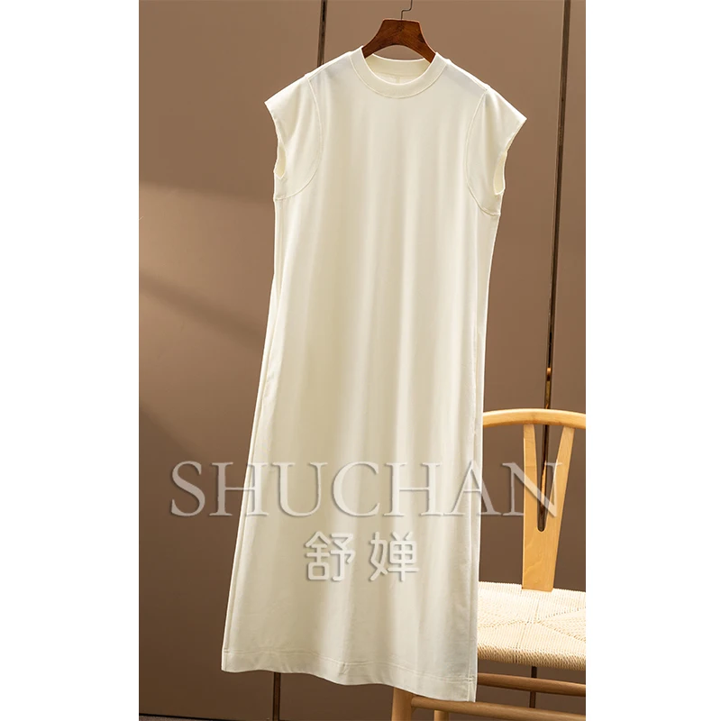 2025 High-quality Lazy Black Technology Cool Quick-drying Bag Rotator Sleeve T-shirt Dress New Women 45B7