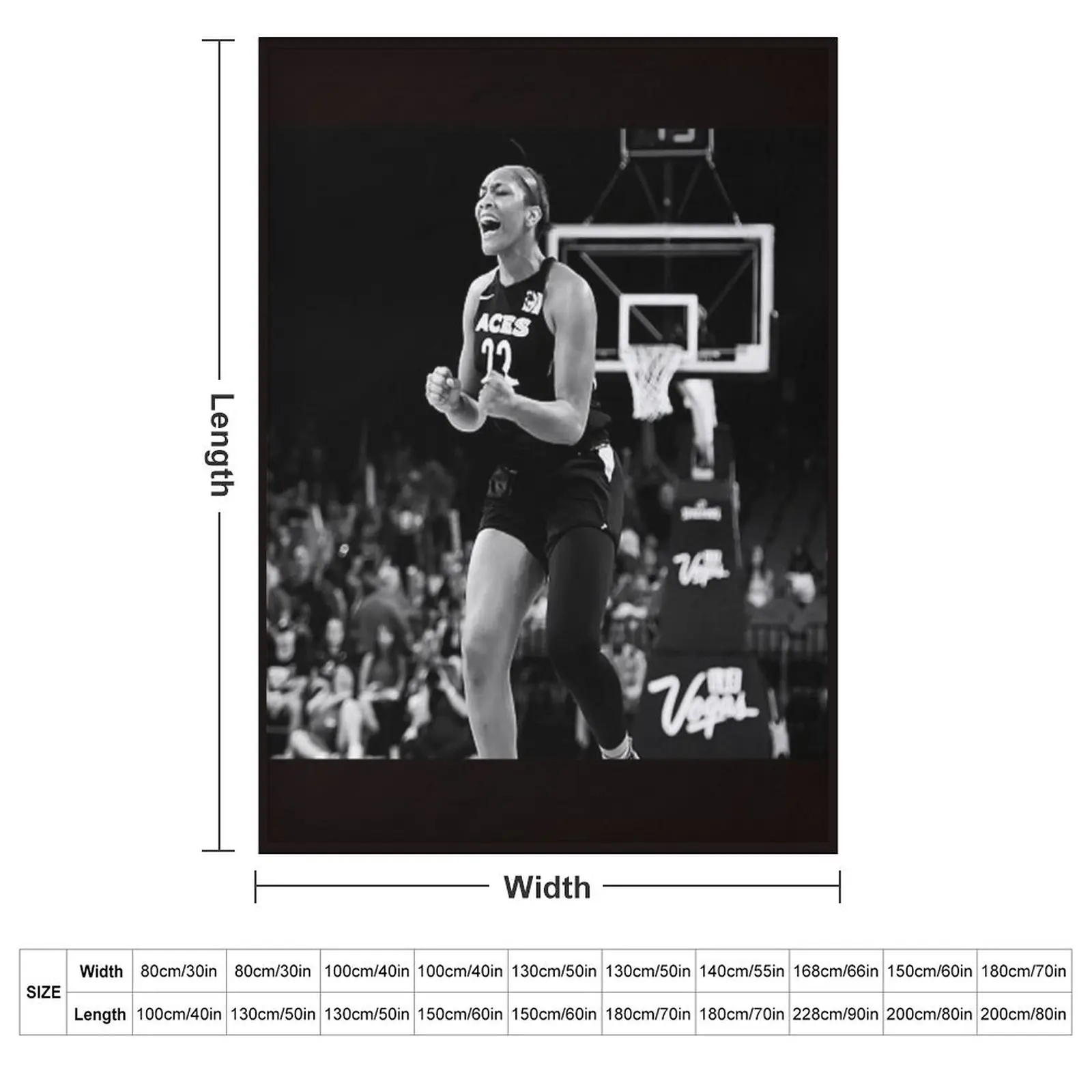 A'ja Wilson - Black / White Throw Blanket manga Soft Big Summer Beddings Designers Quilt Warm Blankets