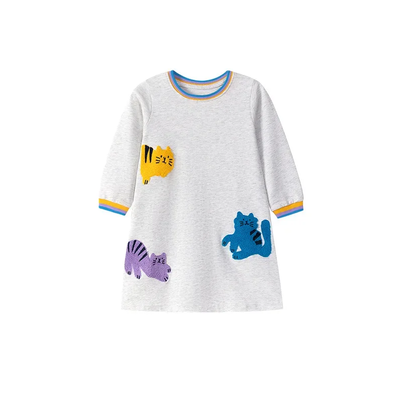 

2025 Autumn Long Sleeved Girl Dress Party Gift for Niece Cute Children's Dress Toddler Girl Clothes M