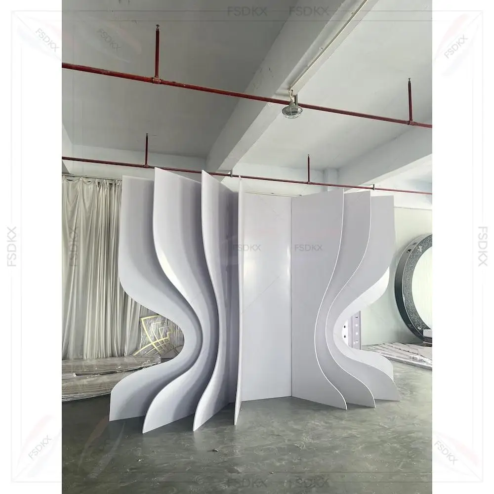

New Design 3D White PVC Arch Event Backdrop Wedding Stage Background for Event Rental