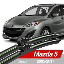 For Mazda 5 2005-2017 Front Windshield Wiper Blades 2pcs Windscreen Window Accessories 2006 2007 2008 2009 2014 2015 2016