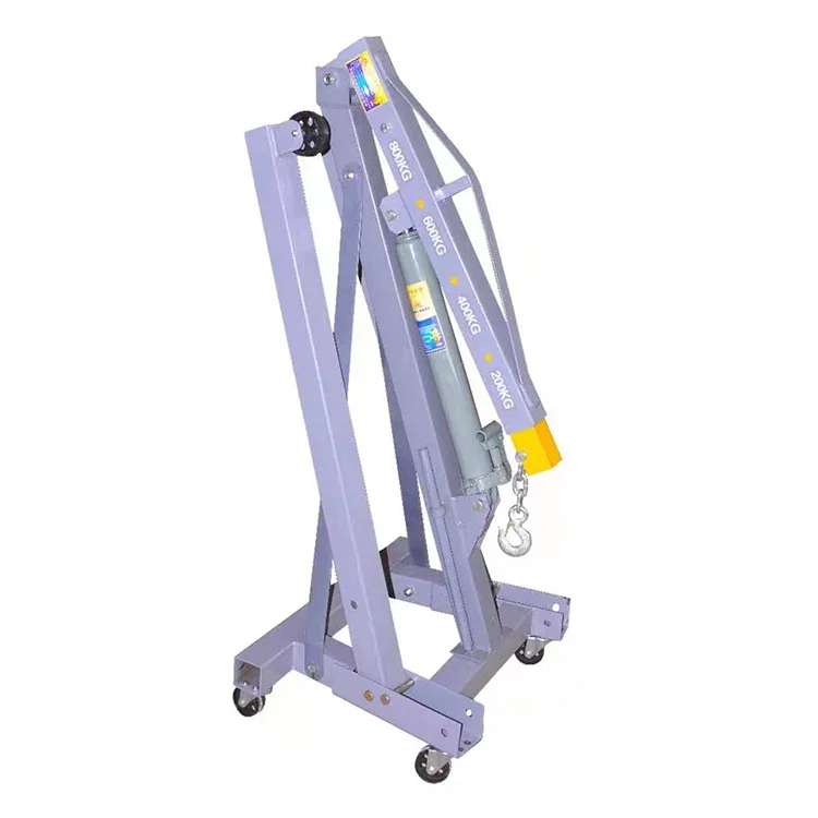 Hydraulic Jack, Heavy-duty 2T, Foldable Portable Manual Crane, Engine Workshop Crane, Industrial Use, Carried with the Vehicle