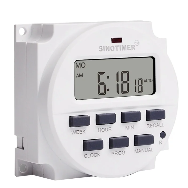 SINOTIMER TM618H-4 DC 12V Volt Voltage Output Digital 7 Days Weekly Programmable Timer Switch Time Relay Controller 12V Timer