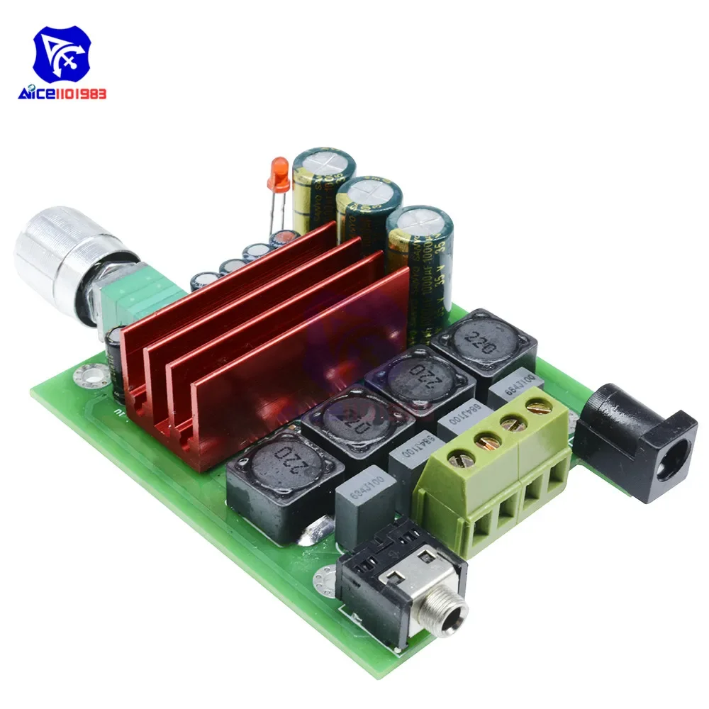 diymore TPA3116 DC 8 -25V 100W Subwoofer Digital Power Stereo Amplifier Module Adjustable TPA3116D2 Amplifier Board