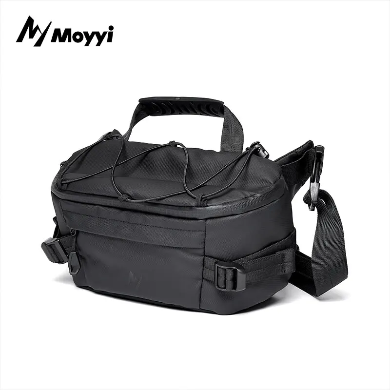MOYYI Stylish Camera Messenger Bag For Men Multi Pockets Pad Compartment Crossbody Bag For Casual Hiking Sporty Street Walk