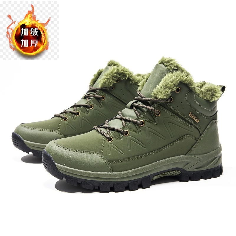 

Classic Brand Winter Warm Mountaineering Mens Boots Top Quality Walking Outdoor Shoe Designer Plus Size Trekking Sneakers