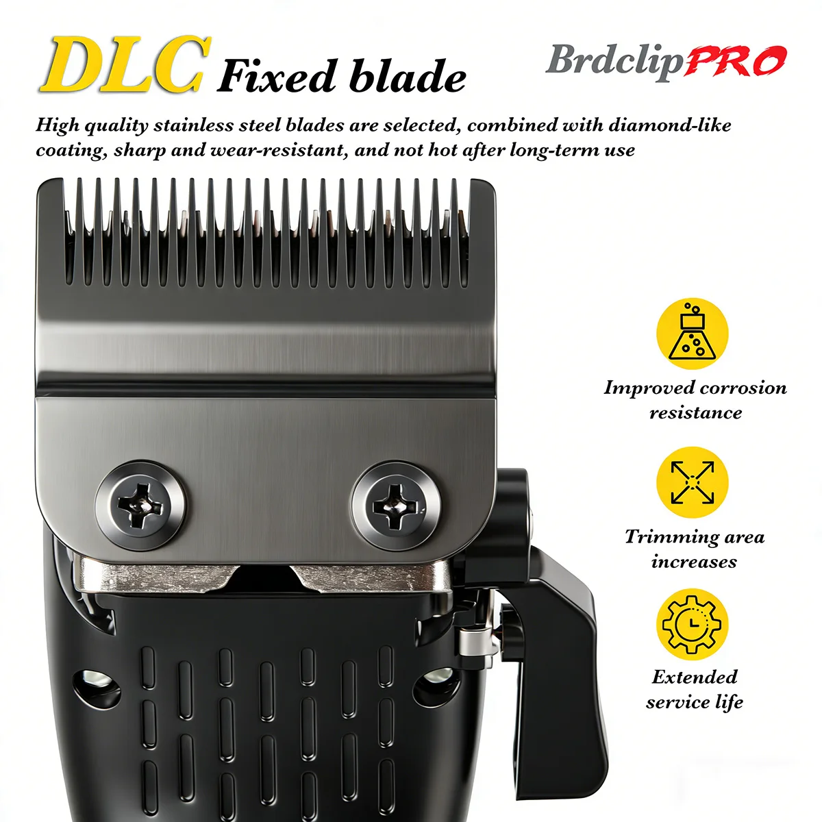 Professional BRDCLIP Barber Cordless Hair Clipper Kit DLC Ceramic Moving Blade Trimmer 75000RPM Grooming Tool Brushless Motor view 3