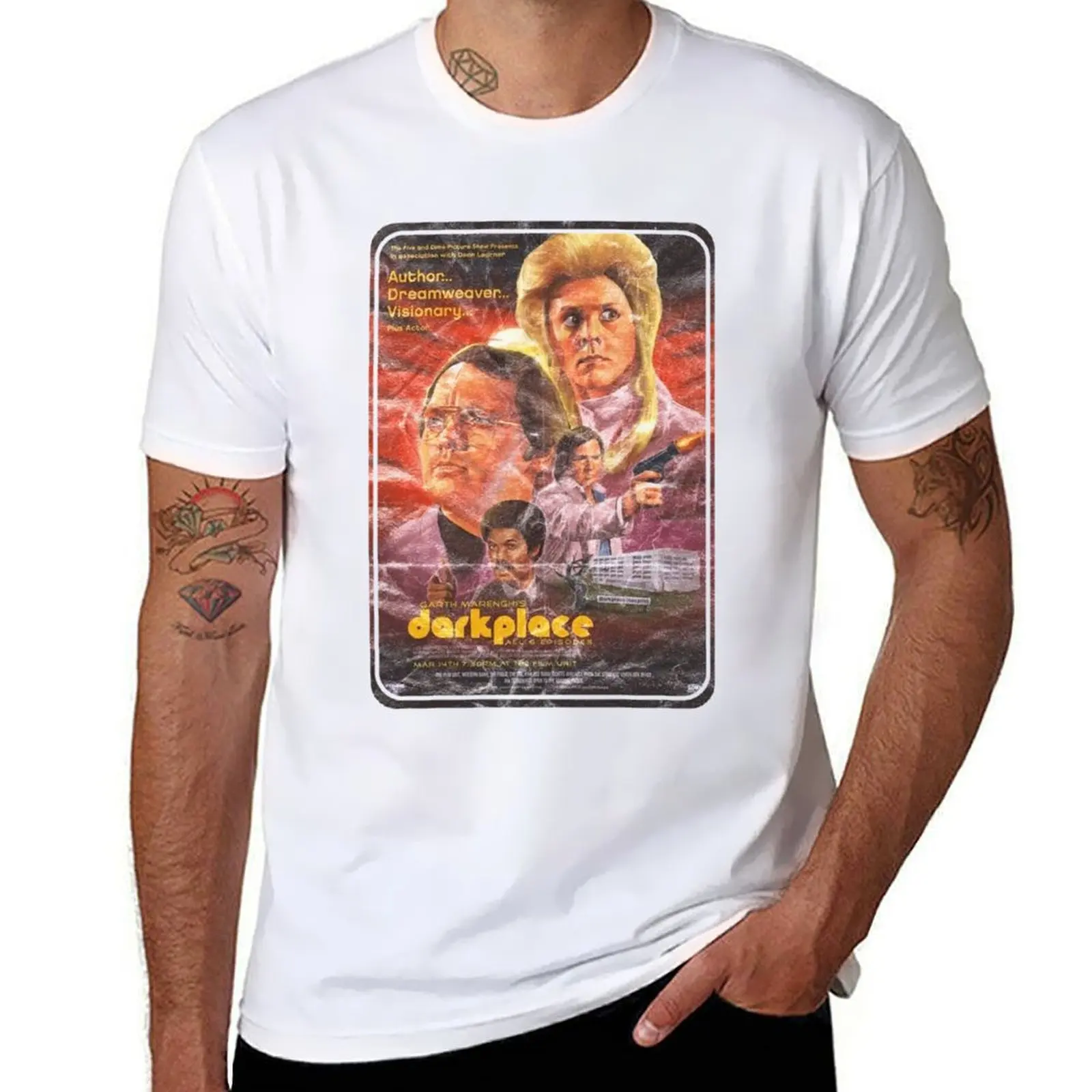 

Garth Marenghi - Darkplace (distressed design) T-Shirt t shirts for man graphic funny man t shirt designer T-Shirt
