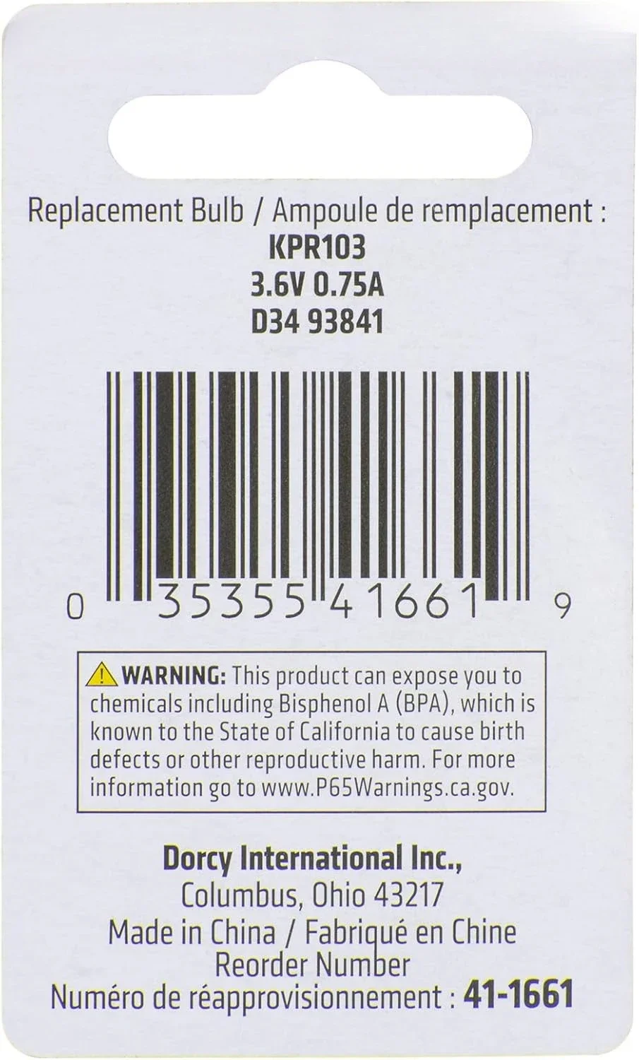 

3D-3.6-Volt, 0.75A Flange Base Krypton Replacement Bulb, 2-Pack (41-1661) , Silver