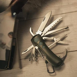 Xiaomi-cuchillo de supervivencia 15 en 1, llavero plegable suizo de acero inoxidable, combinación de herramientas portátiles para exteriores