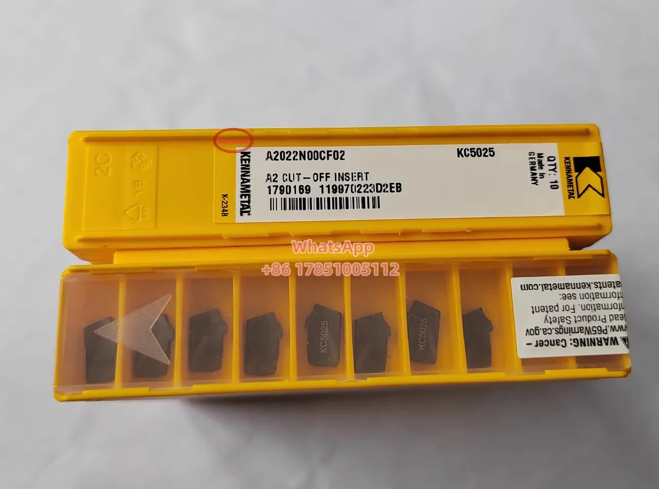 A2022N00CF00,A2022N00CF02 ,A2022N00CM02,A2022N00CR02,A2022R16CF00, KC5025 KCU25 Carbide Insert,A2022 Grooving Insert - Image 3
