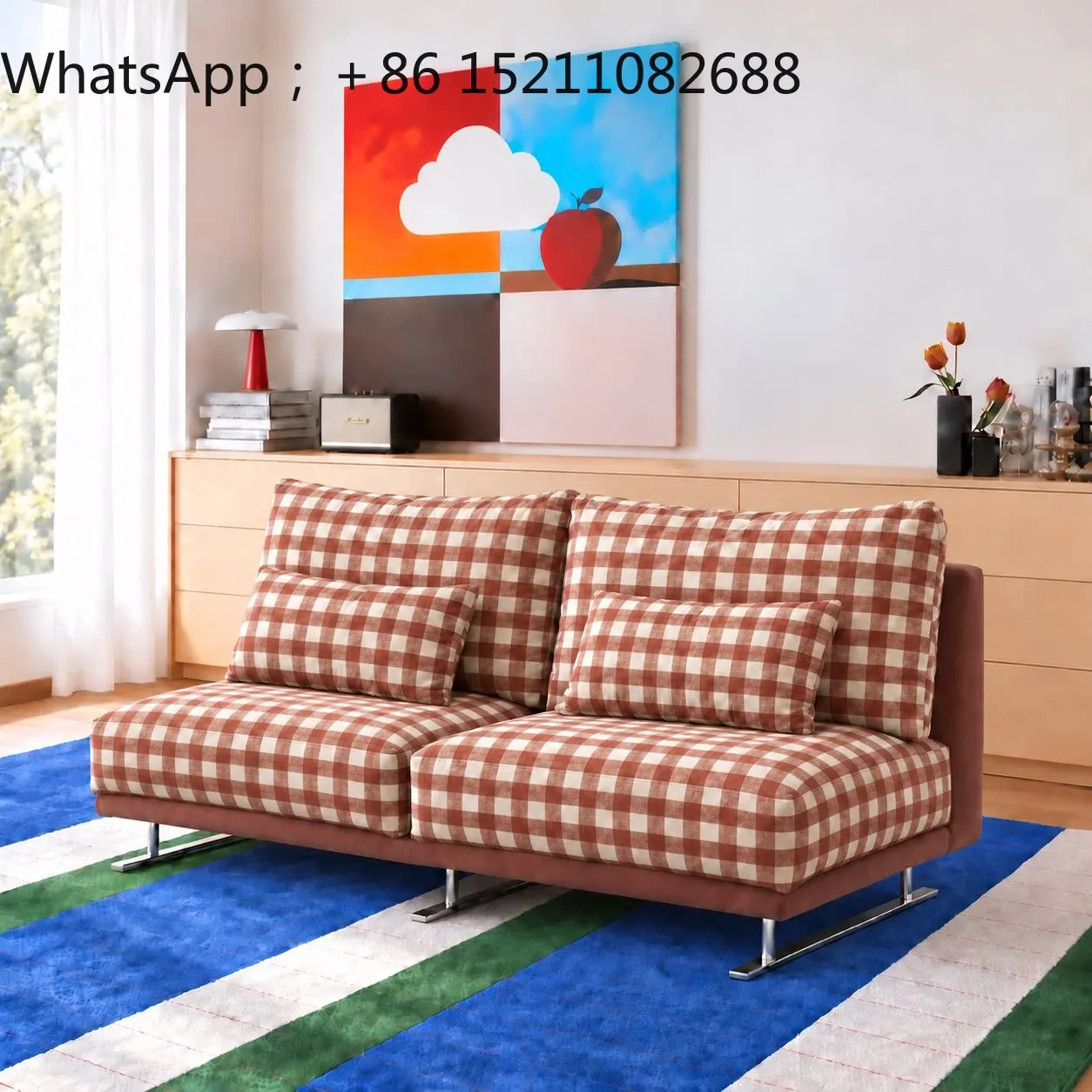 SCY Bauhaus sofa living room fabric sofa removable and washable straight module lazy sofa