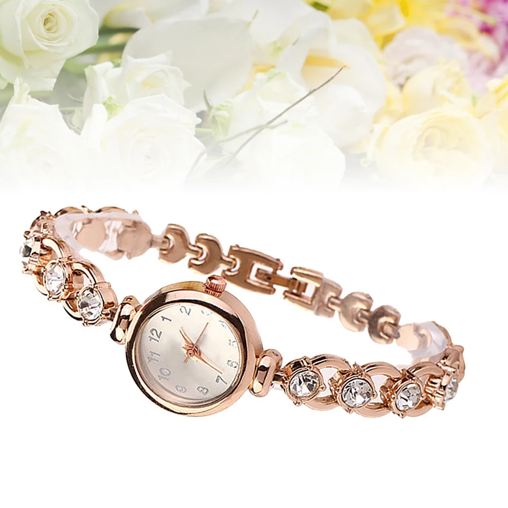 

Fashion Quartz Watch For Women Elegant Bracelet Wristwatch Luxury Gold Color Long Lasting Wedding Birthday Gift (Golden)