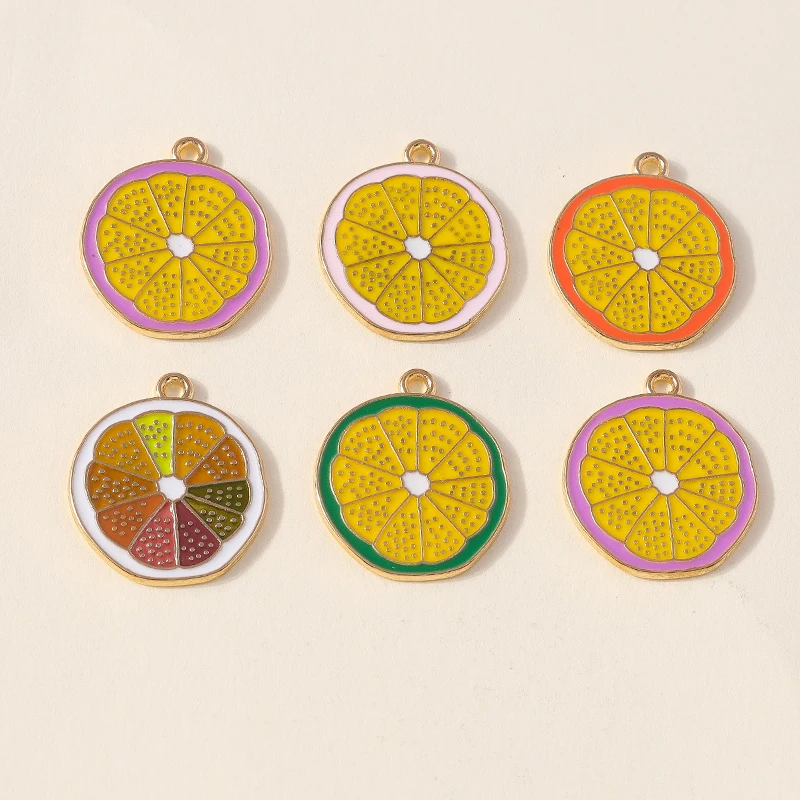 10 Stück Niedliche Emaille-Anhänger in Form von Kürbis, Orange und Pilz für Schmuckherstellung, Ohrringe, Halsketten, Armbänder, DIY-Bastelbedarf – Detail 11