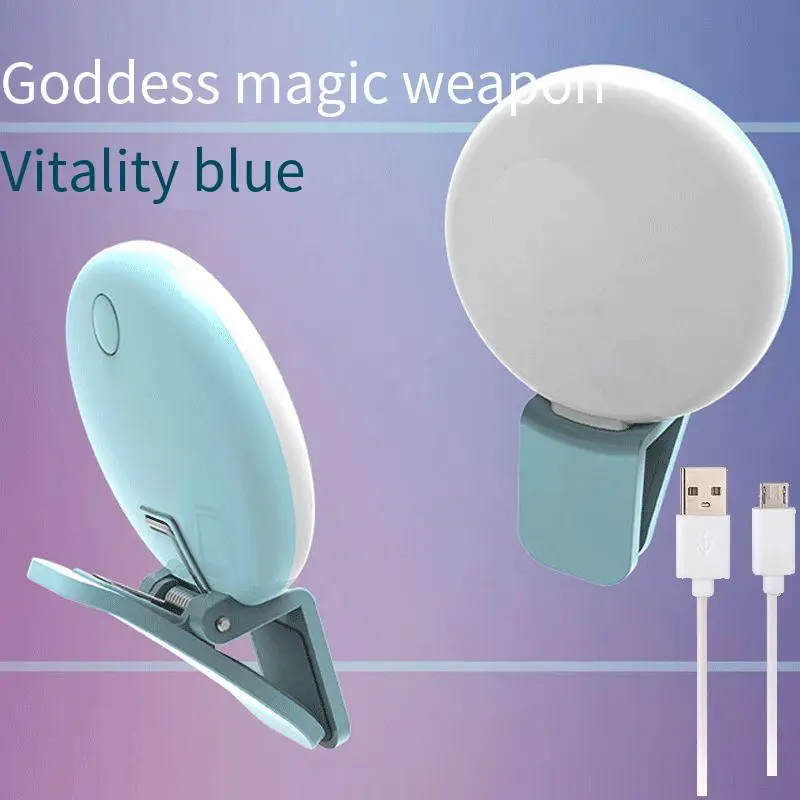 Mini Q cellulare luce di riempimento Led Anchor Photo Beauty Lamp Tik Tok Live Stream Selfie Stick