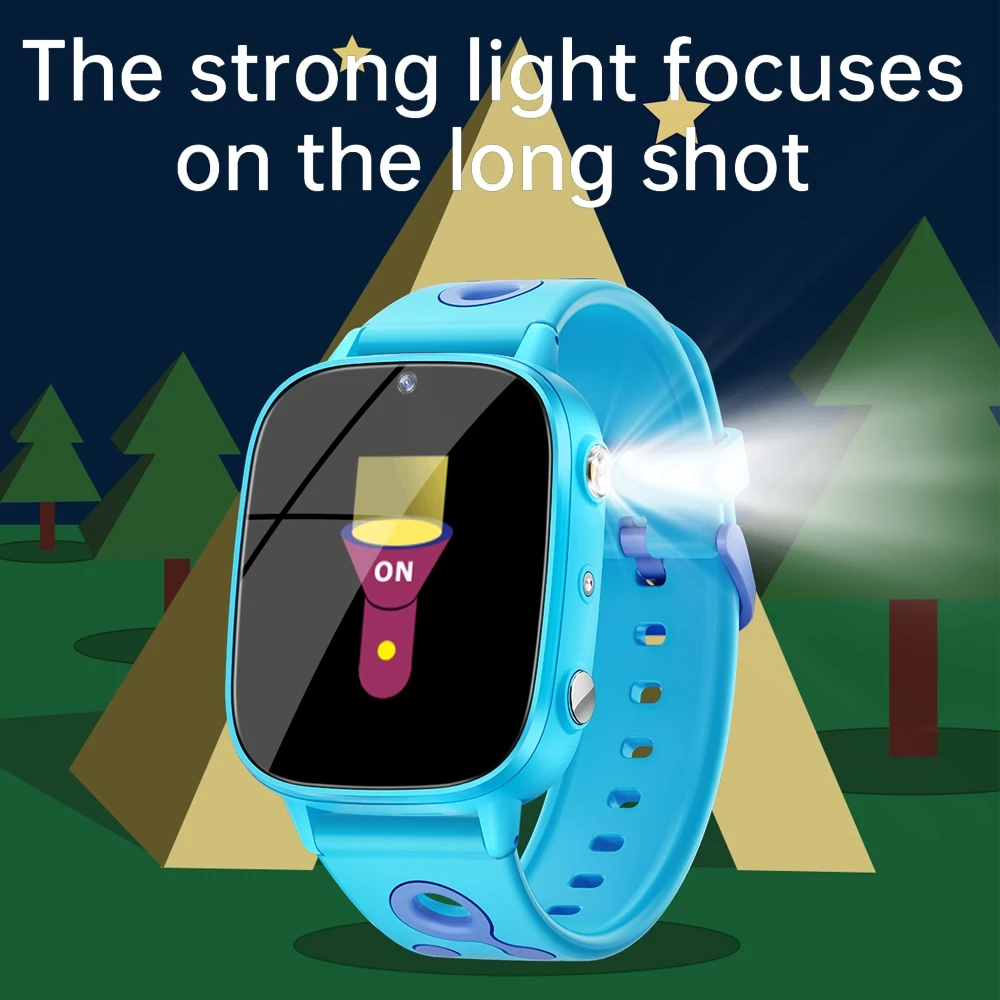 Montre intelligente pour enfants filles caméra enregistrement vidéo apprentissage mots lampe de poche enfants montre 2025 nouveaux garçons montre intelligente pour enfants Android