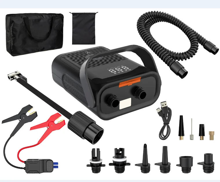High-Pressure Air Pump for Inflatable Deflation SUP Paddle Board Individual Car Battery Booster Power Bank Camping