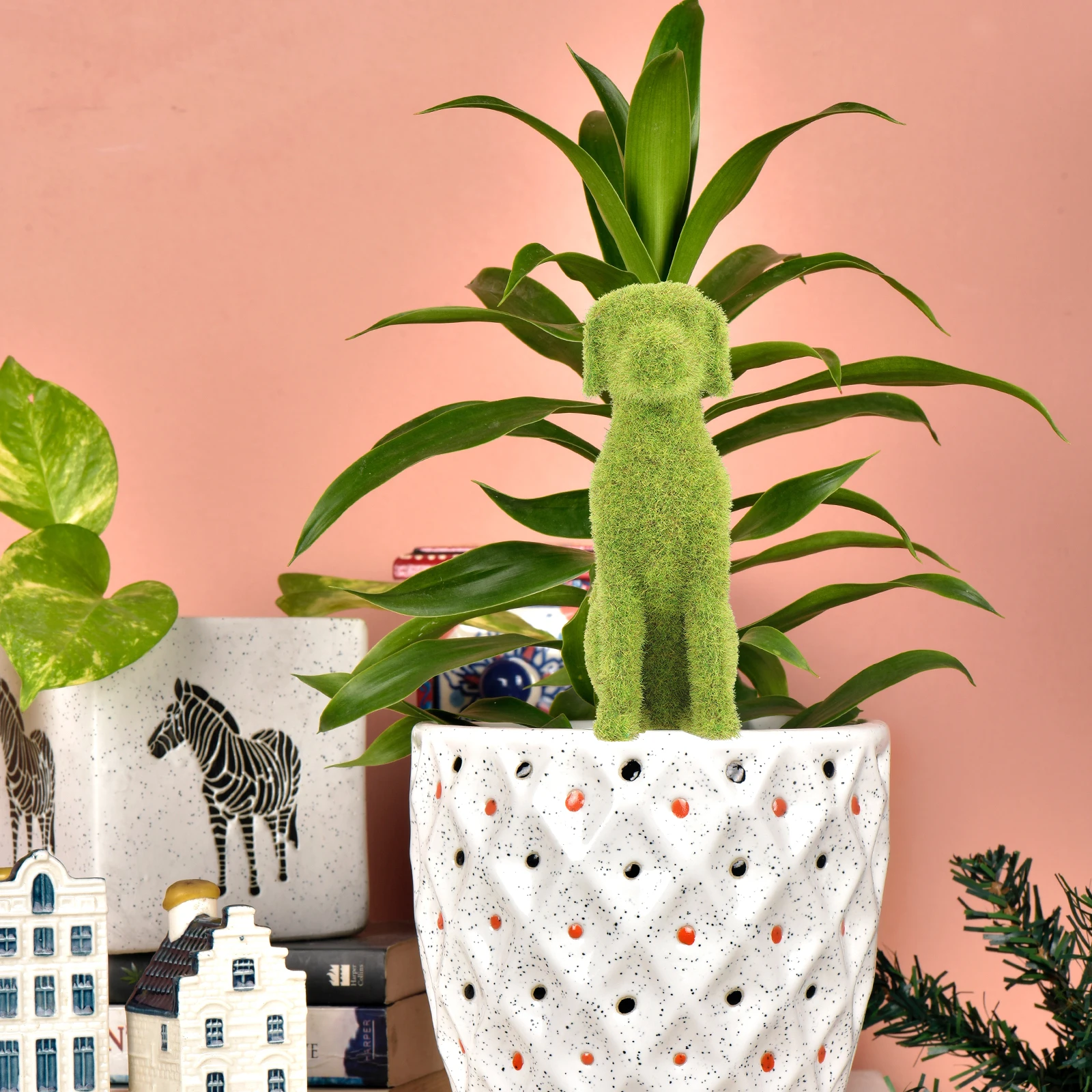 

Simulation Flocking Animal Decor Green Outdoor Garden Patio Lawn Ornament for Spring Summer Landscape Decoration