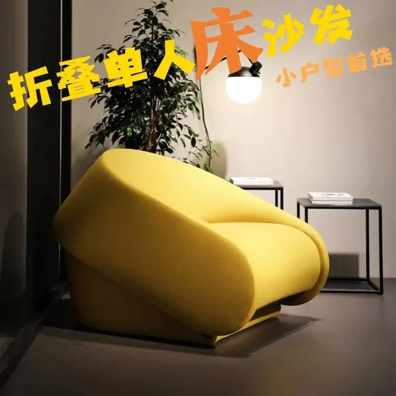 

Single folding sofa bed dual-purpose, small apartment multi-functional single and double seat fabric sofa