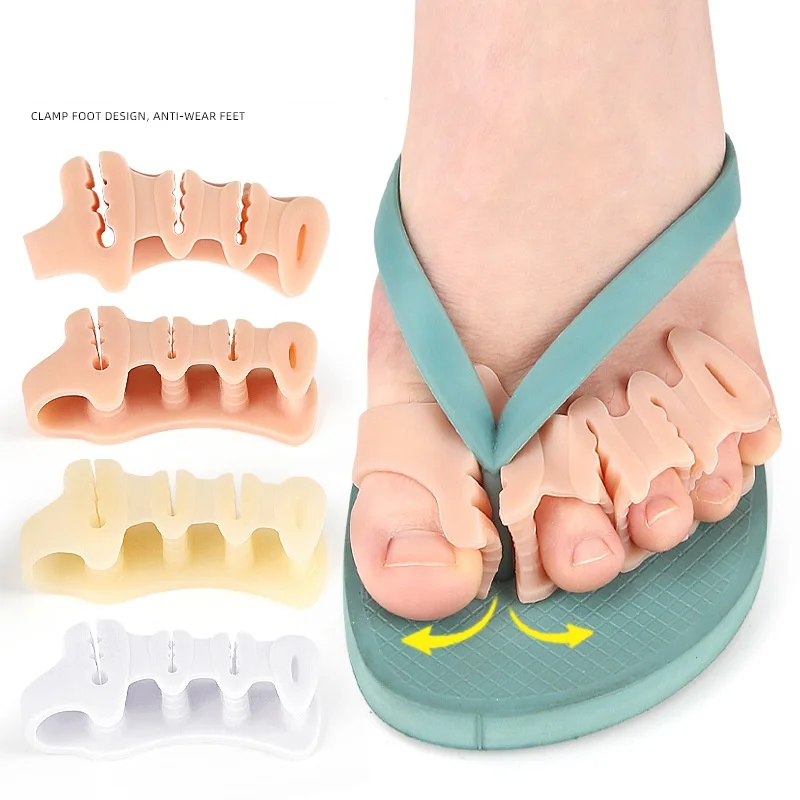 Forefoot Pad Four-hole Flip-flops Toe Splitter Slippers And Sandals Toe Splitter Thumb Eversion And Toe Overlap Separator