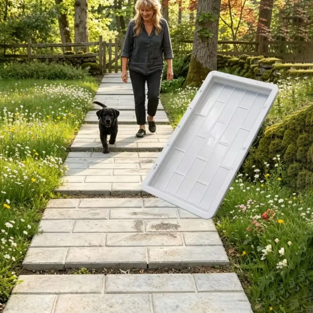 I-Shaped Concrete Paver Molds Long Shape Reusable Pavement Floor Template Non-Slip Easy Release Anti-Slip Floor Tile Template