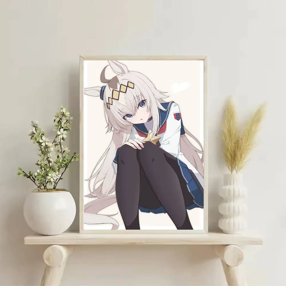 Uma Musume Cinderella Gray Poster Self-adhesive Art Waterproof Paper Sticker Coffee House Bar Room Wall Decor