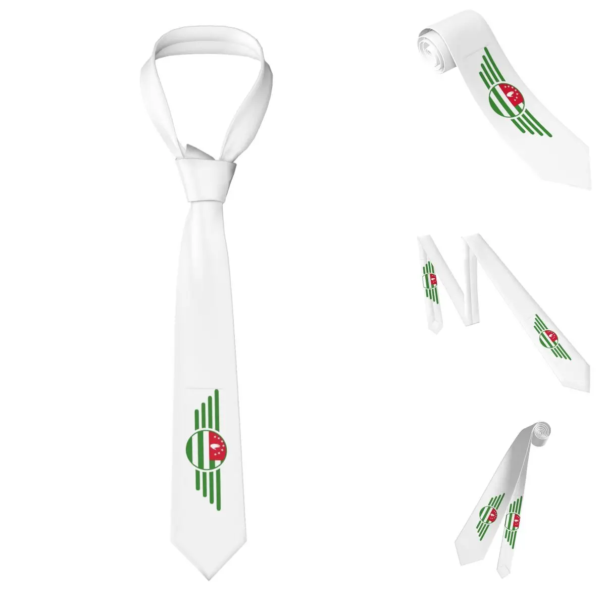 I Love Abkhazia, Cravatta dal design in stile eleganza per uomo Cravatte in poliestere di seta da 8 cm Cravatta da lavoro per feste Casual Gravatas