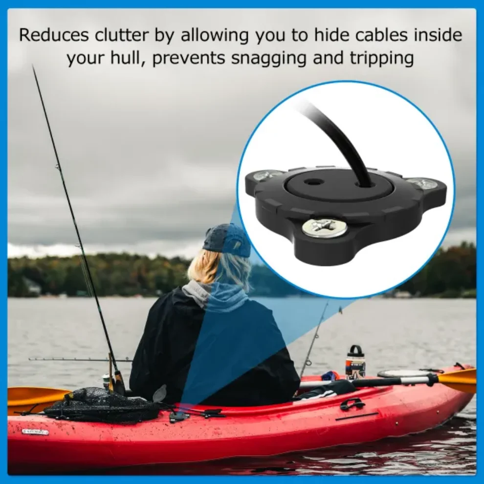 Aventik Through Hull Wiring Kit for Installs of Fish Finders Motors Lighting Kits Kayak Wiring Accessories Hull Wiring Kit