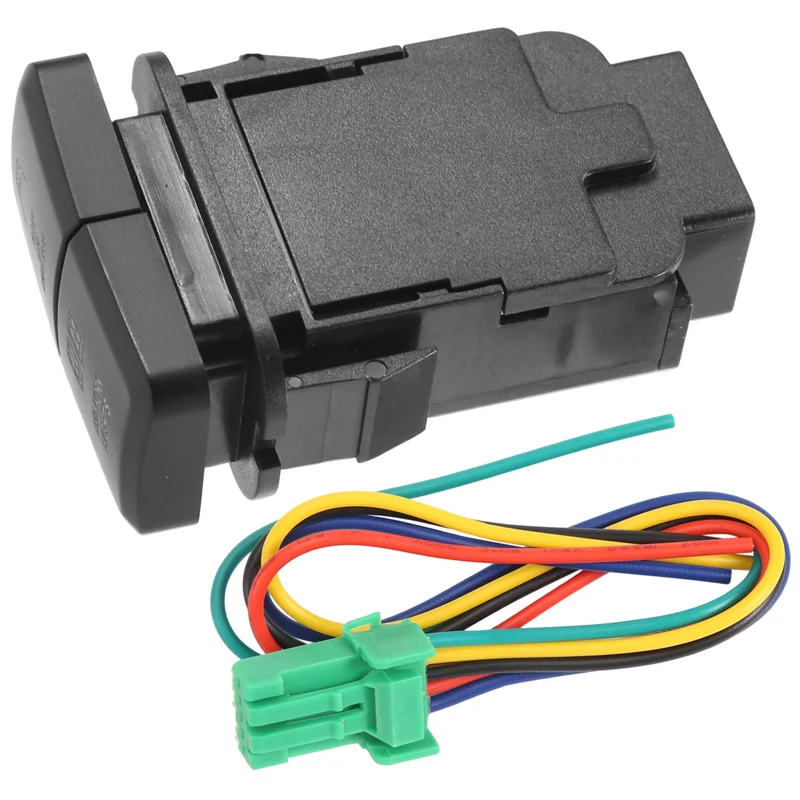 A45F-12V Auto Dual LED Lichtbalk Blauw/Groen Aan-uit Drukknop Voor Toyota Prado Reiz Hilux Landcruiser licht Knop