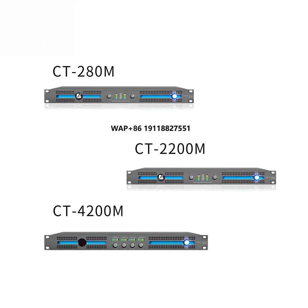 GF03 2CH Class D Metal Power Amplifier 1200W 4/8  XLR for Home Car Theater Stage Surround Sound Systems