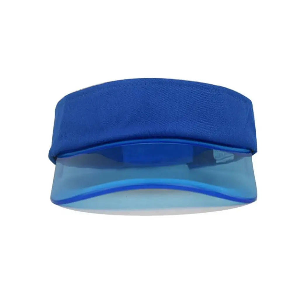 Running Adjustable Transparent Visor Caps Breathable Sun Visor Summer Sun Hats Clear Brim Anti-UV Empty Top Hat Hiking Beach