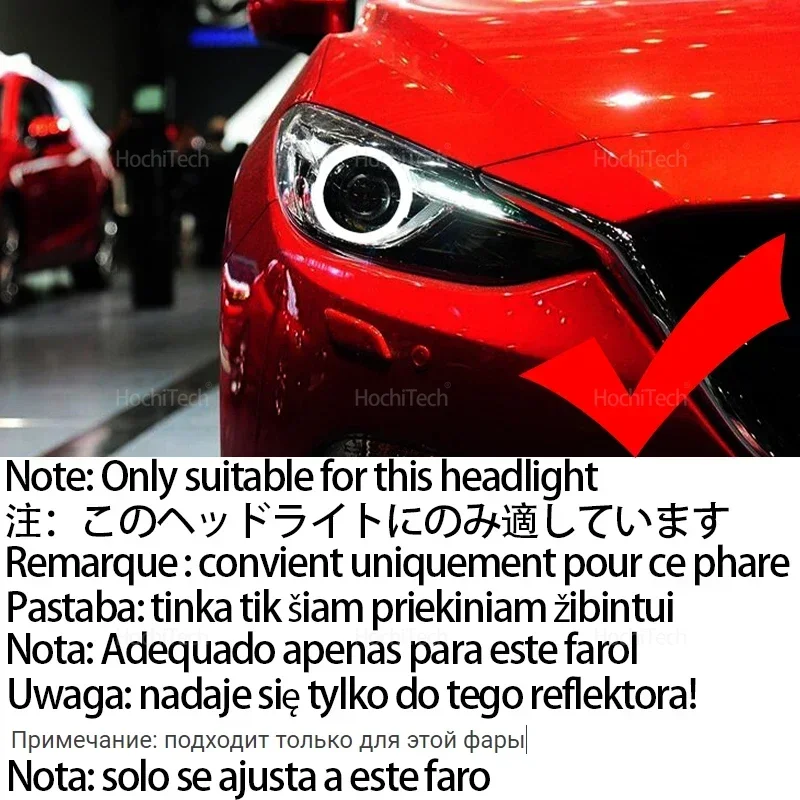 For Mazda 3 2010-2014 LED Headlight Lamps Accessories High Quality Remote Control 16-Color RGB Cotton LED Angel Eyes Rings