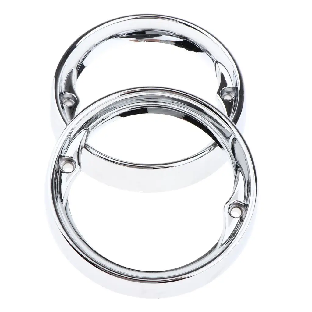 Silver Turn Signal Bezels Universal Motorcycle Accessories Custom Motorbike Indicator Trim for Touring Road Glide