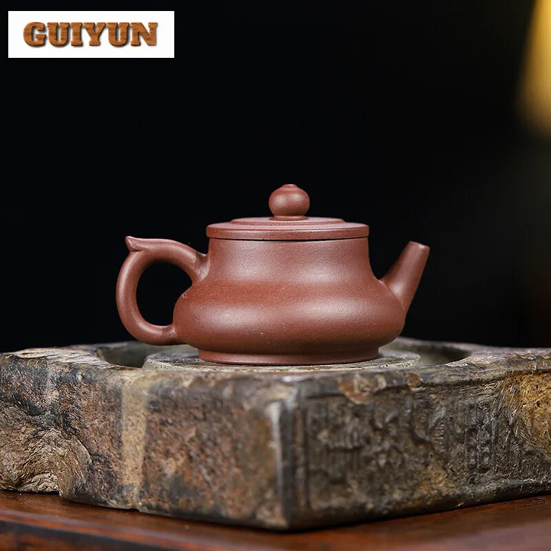 90ml Handmade Purple Clay Teapots Raw Ore Beauty Kettle Yixing Boutique Tea Pot Master Chinese Tea Ceremony Customized Gifts