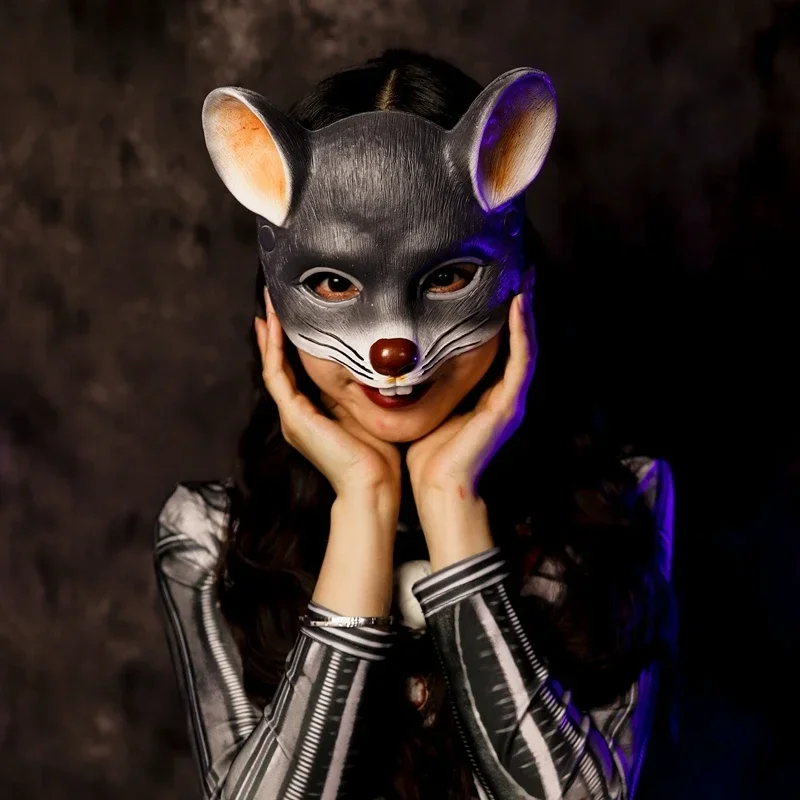 

Cosdea Косплей Милая Маска Мыши Половина Лица Маски Животных Маскарадная Вечеринка Косплей Реквизит Хэллоуин Крыса Маска Рейв Клубная Одежда Карнавал