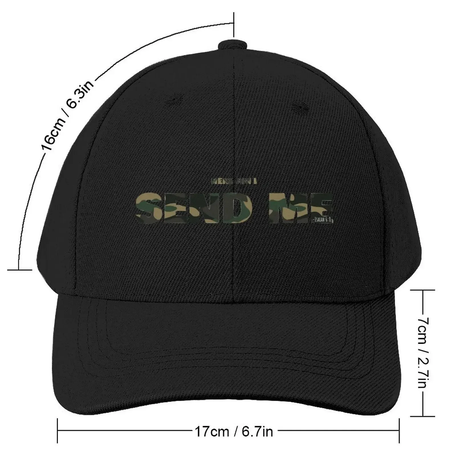 Send Me - Isaiah 6:8 Baseball Cap Golf custom Hat Hat Baseball Cap Luxury Man Hat Men Women's