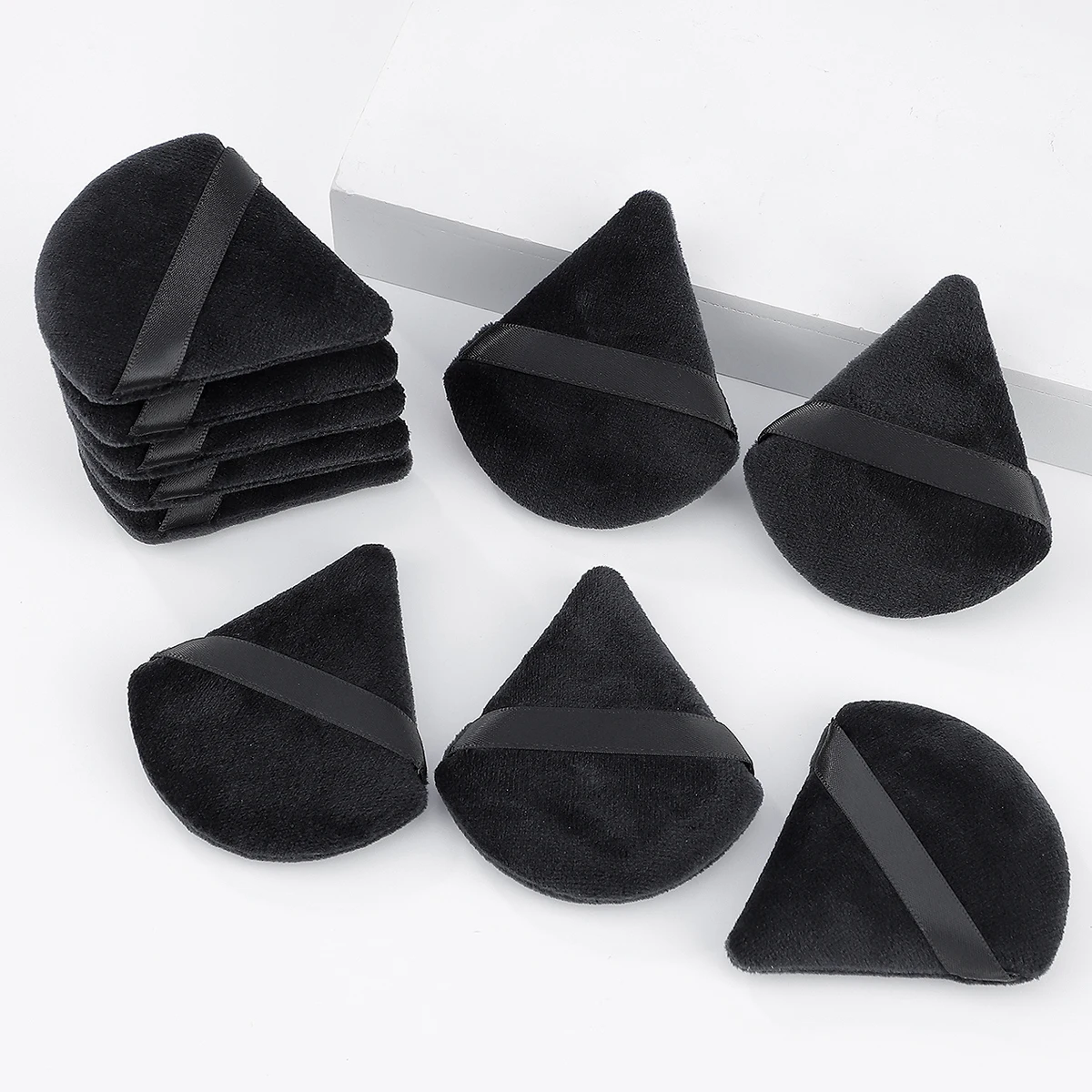 Triangle Velvet Powder Puff Se - Beauty Makeup Blender recension och pris