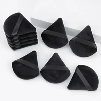 Triangle Velvet Powder Puff Set - 5/10/20/30/50/100Pcs Mini Face Makeup Sponge Washable Lightweight Pizza Shaped Flours Cosmetic 3