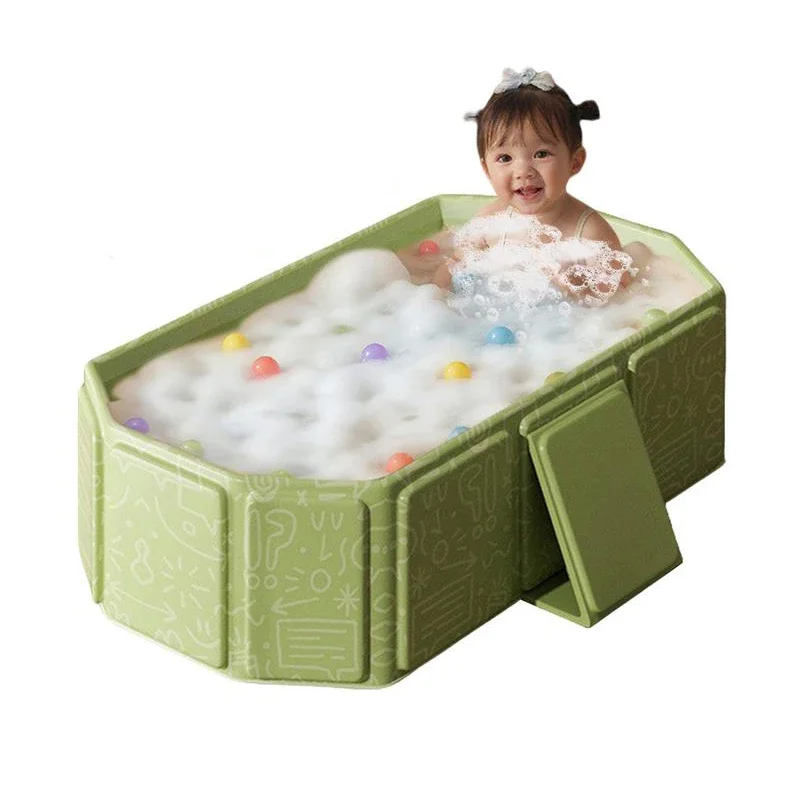 

Складная детская ванночка, утолщенная, большого размера, портативная детская ванночка из ПВХ, складная, прочная, для новорожденных, спа, горячая ванна, бассейн для ванной комнаты