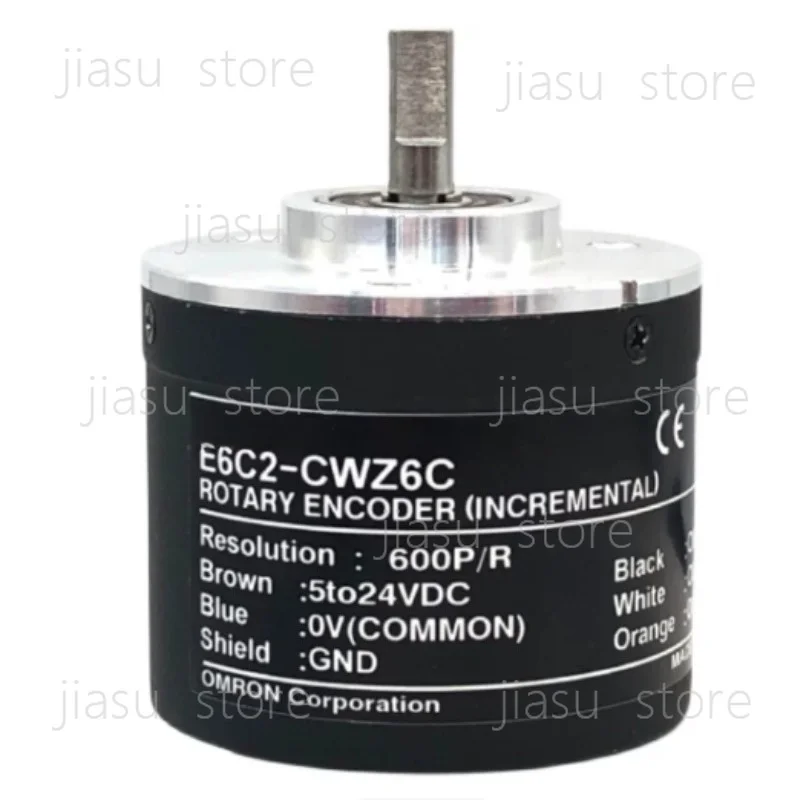 E6C2-CWZ6C Incremental Rotary Encoder 10-2000 P/R, NPN 5-24VDC A/B/Z Phases 2m Cable IP64